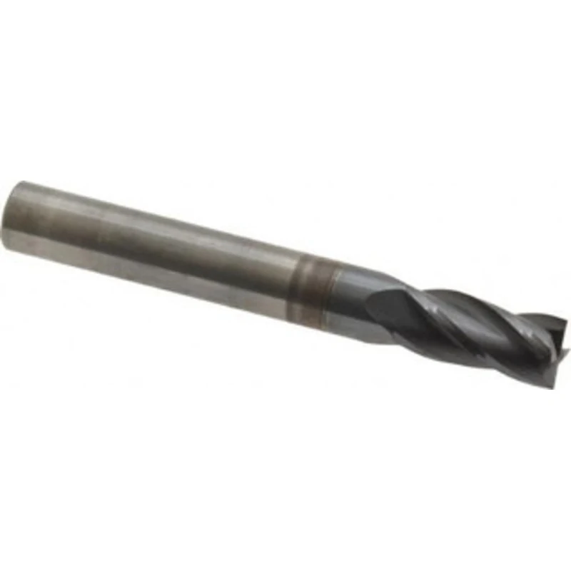 KYOCERA SGS 1/4, 1/2 LOC, 1/4 Shank Diam, 2 OAL, 4 Flute, Solid Carbide Square End Mill Single End, AlTiN Finish, Spi...